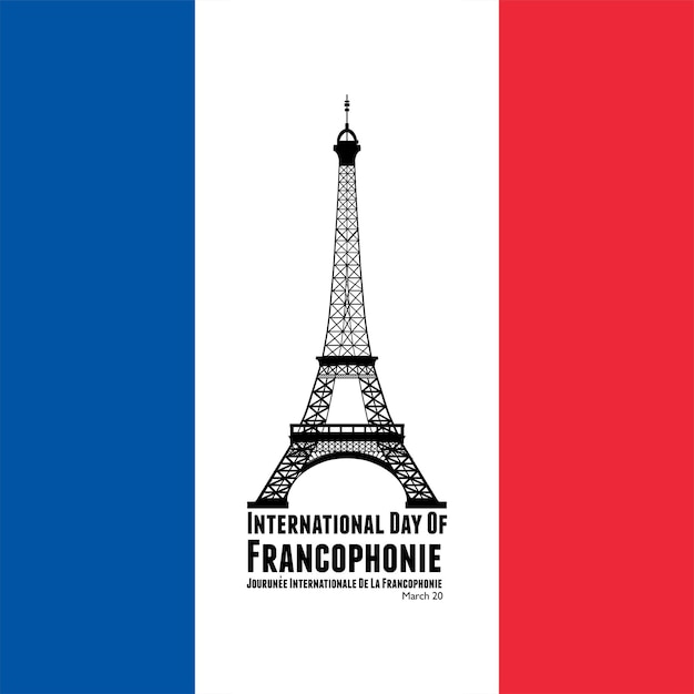 International Day Of Francophonie 20 March poster and banner vector