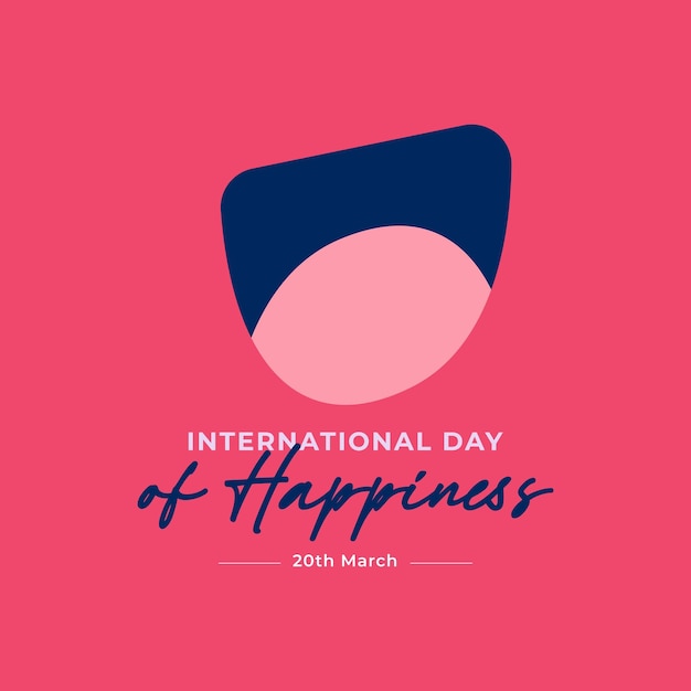Vector international day of happiness banner design template