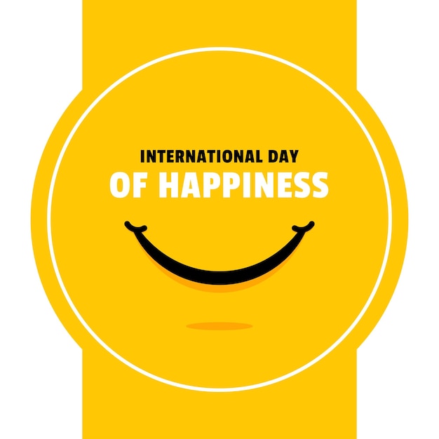 Vector international day of happiness celebrate background event