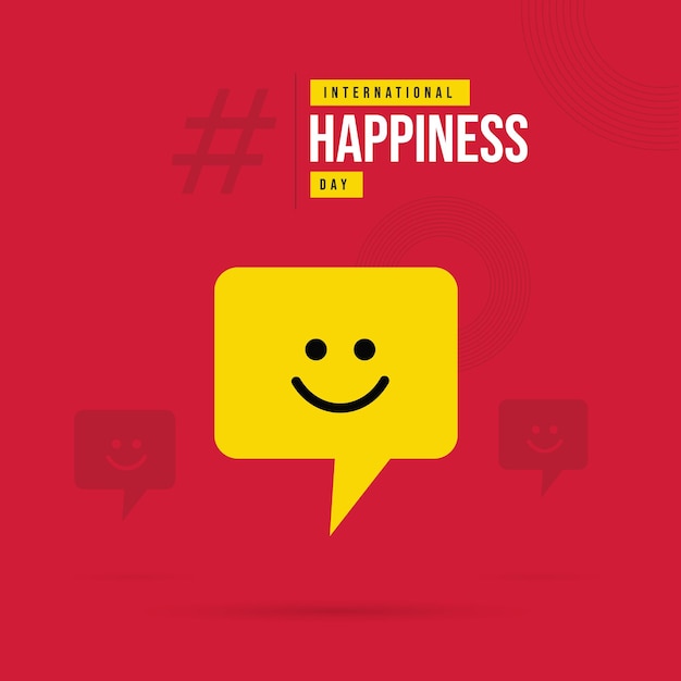 국제 행복의 날 템플릿 디자인