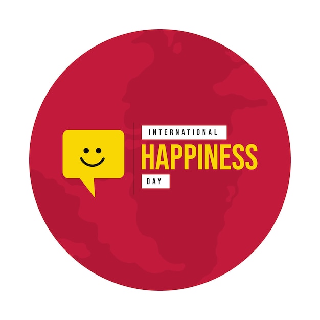 国際幸福デーテンプレートデザイン
