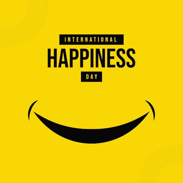 Vector international day of happiness template design