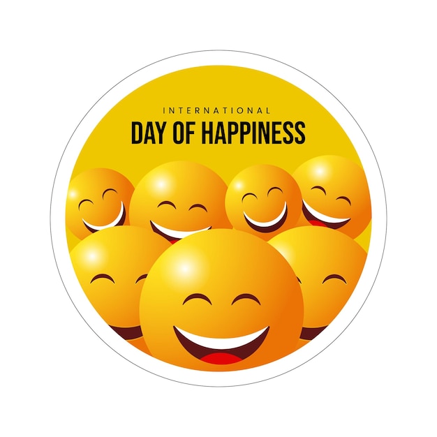 International day of happiness template design