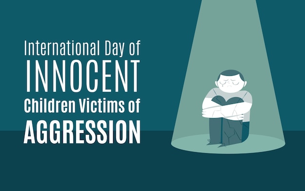 Vettore giornata internazionale dei bambini innocenti vittime di aggressioni