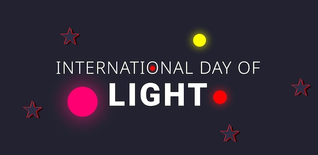 international day of light Template for background banner card poster vector illustration