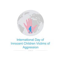 Вектор Международный день невинных детей-жертв агрессии, векторная иллюстрация.