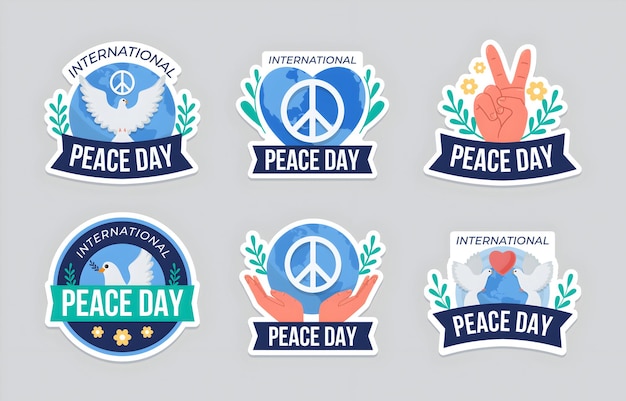 international day of peace stickers collection