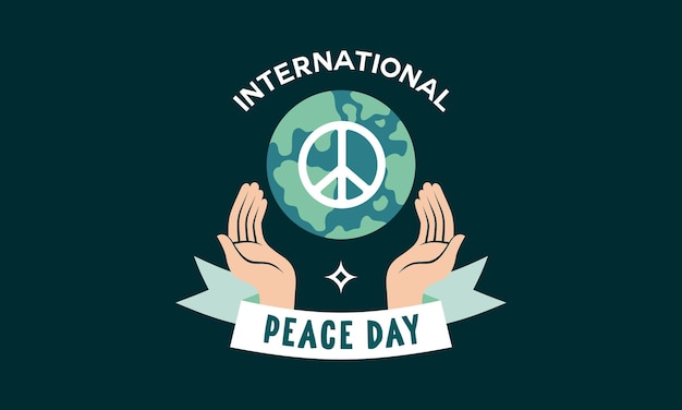 International day of peace concept flat design