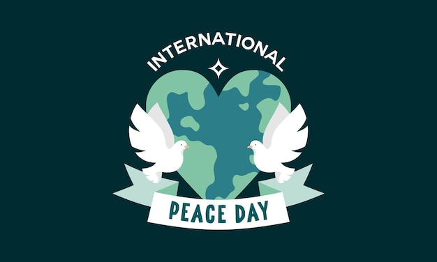 International day of peace concept flat design