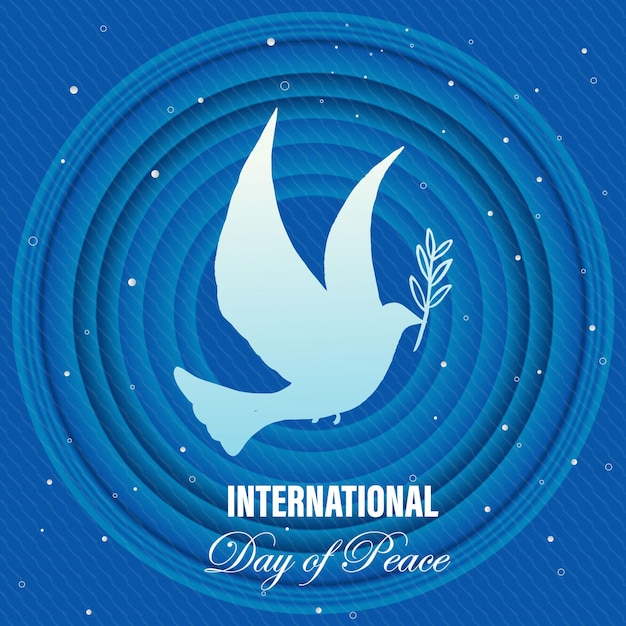 Vector international day of peace in paper style premium vector