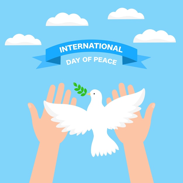 Vector international day of peace with dove