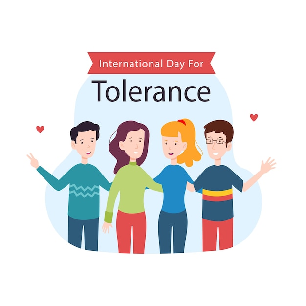 Vector international day of tolerance background design