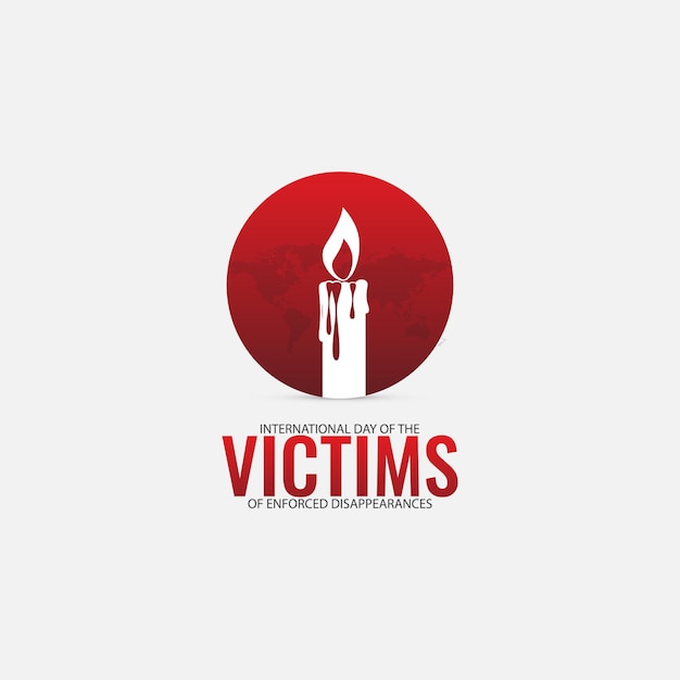 強制失踪の犠牲者の国際デー ベクトル
