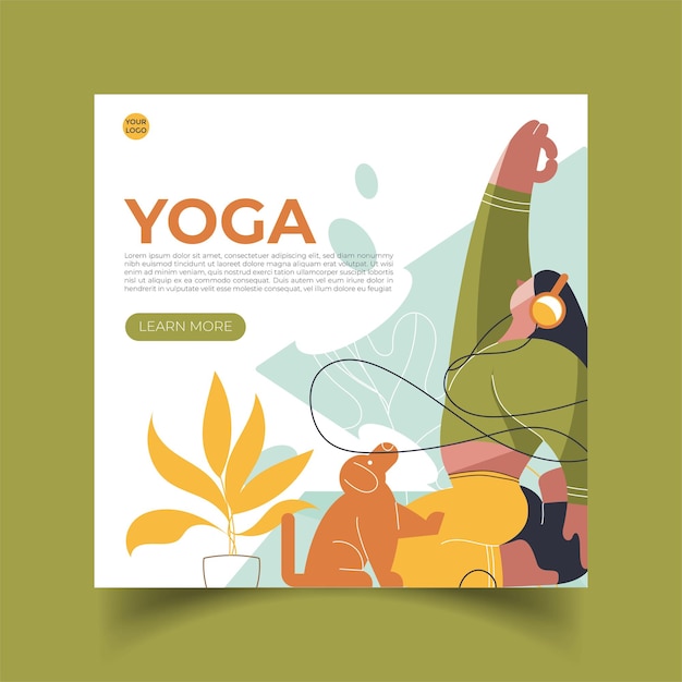 International day of yoga concept illustration