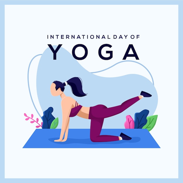 International day of yoga illustration concept