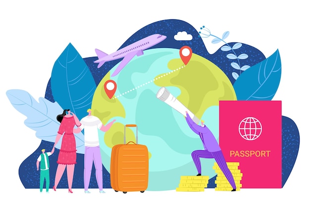 Vector international emigration illustration