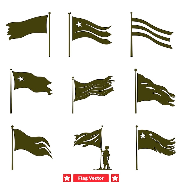 Vector international flag artwork elegant vector silhouettes symbolizing unity and peace