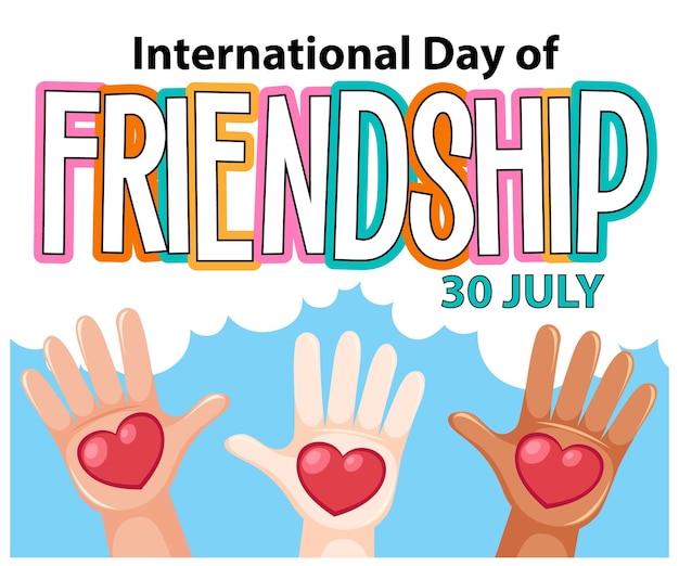 Vector international friendship day banner design