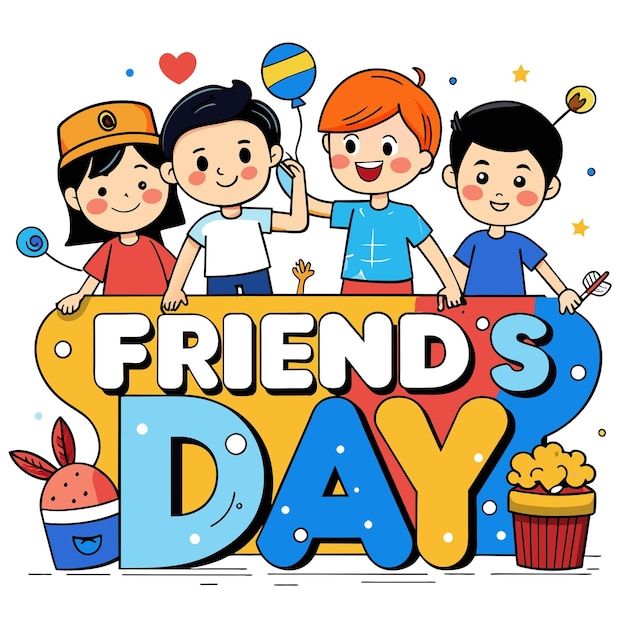Vector international friendship day celebration