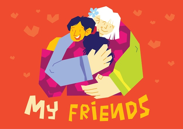 Vector international friendship day illustration