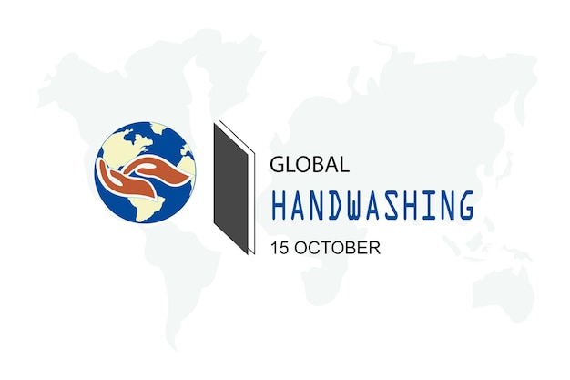 International hand washing logo to motivate people around the world world hand washing day