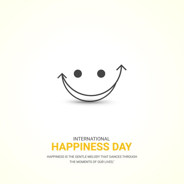 Vector international happiness day creative design background for greeting moment