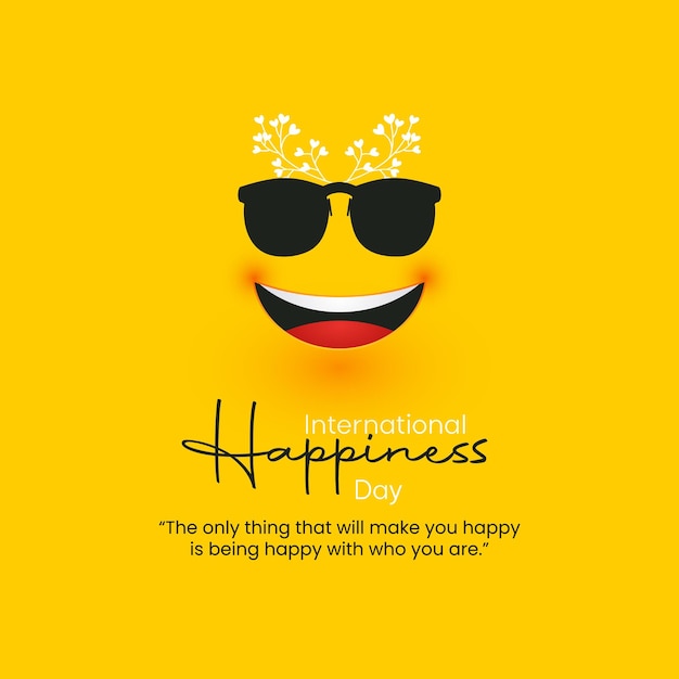 Vector international happiness day template