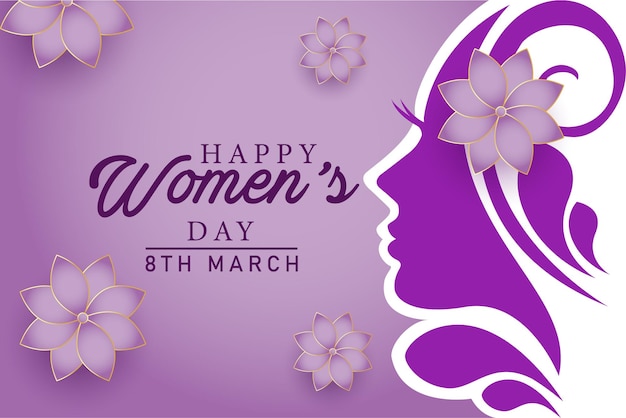 Vector international happy women's day card