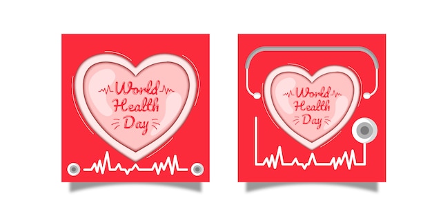 Vector international health day background design premium