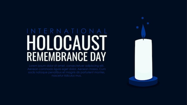 International holocaust day banner template