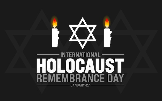 Вектор Шаблон дизайна фона международного дня памяти о холокосте используется в качестве фонального баннера