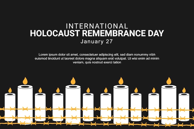 Vector international holocaust remembrance day background