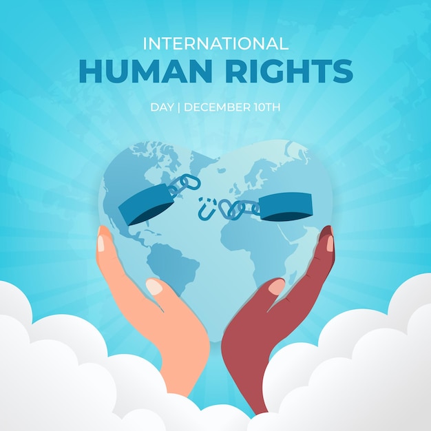 International Human Rights day 10th December illustration banner background