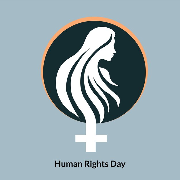 international human rights day background illustration