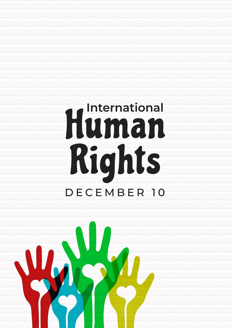 Vector international human rights day celebration greeting design on december 10 for background elements banner poster