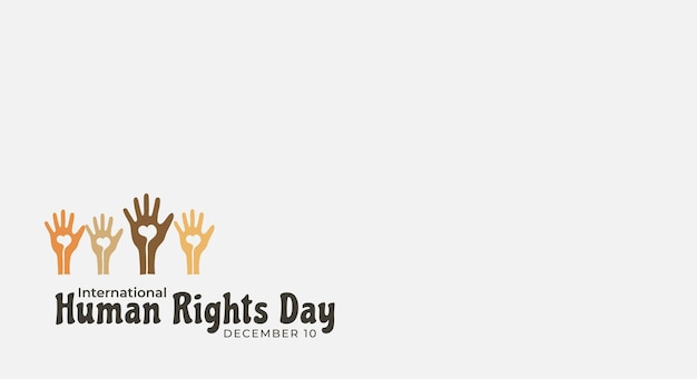 Giornata internazionale dei diritti umani congratulazioni per la celebrazione del 10 dicembre per gli elementi di sfondo poster banner