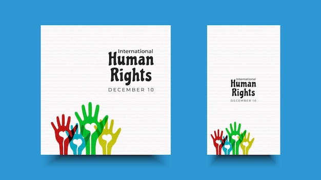 International human rights day celebration greeting design on december 10 for background