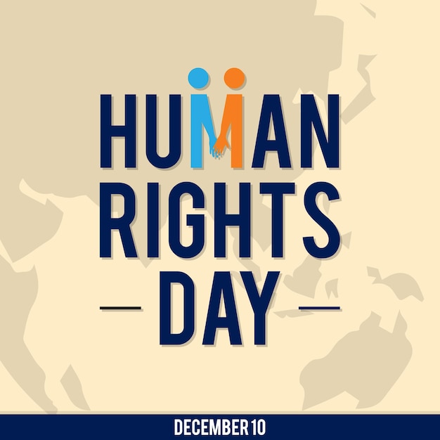 Vector international human rights day illustration for global equality and peace