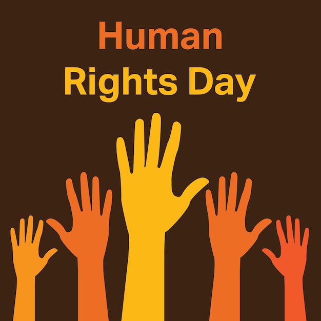 Vector international human rights day poster vector illustration of international human rights day