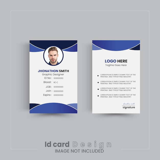 international id card design template modern identity design template creative vector art