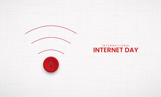 International Internet day Bottom WIFI signal icon Creative Internet day design for social media