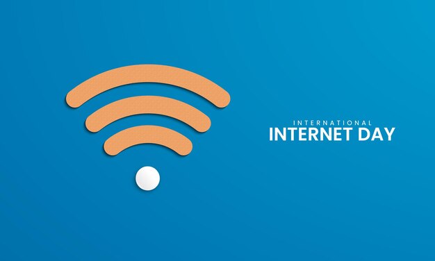 Vector international internet day wifi signal icon creative internet day design for social media banner