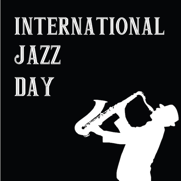 International jazz day vector template design illustration