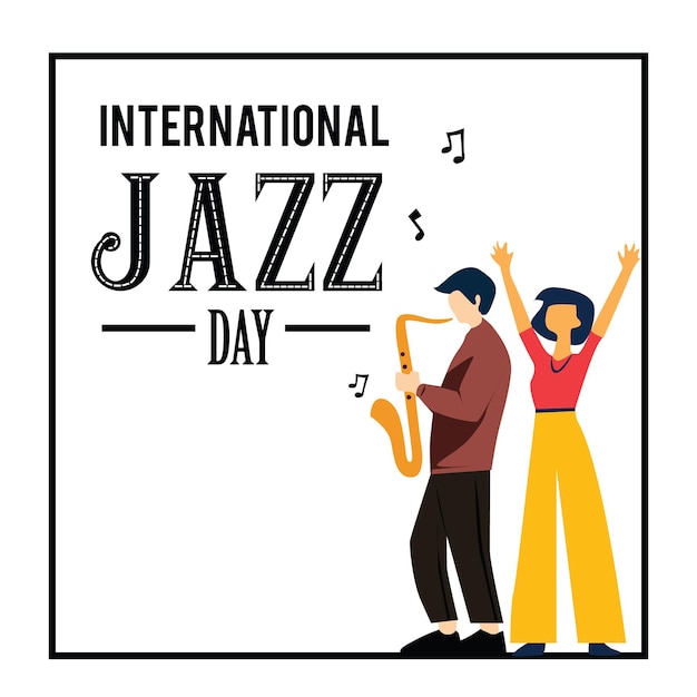 International jazz day vector template design illustration