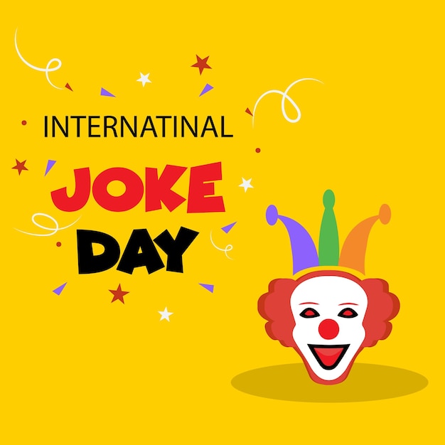 Vector international joke day banner