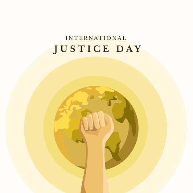 International justice day illustration vector
