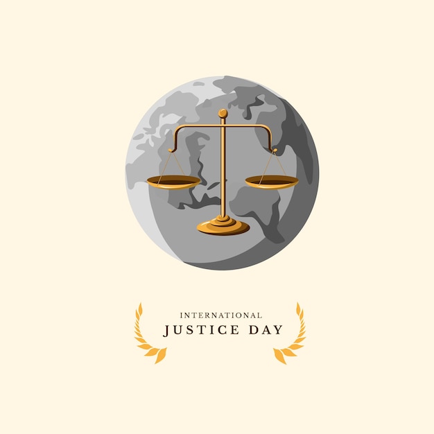 International Justice Day Illustration Vector