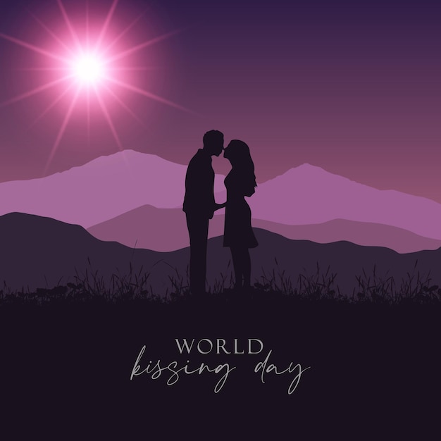 Vector international kissing day vector kissing day vector happy kissing day world kissing day vector