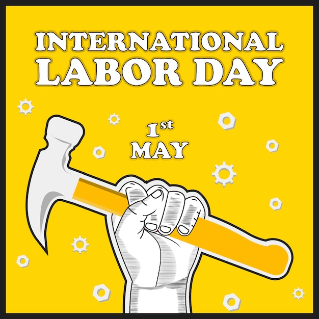 International labor day on 1st may for celebrating may day for facebook and instagram post design