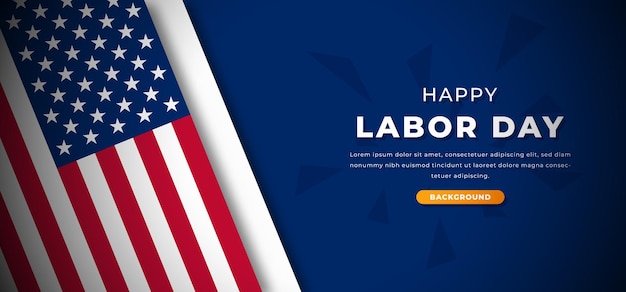 Vector international labour day on 1st may background poster banner united state america celebration worker